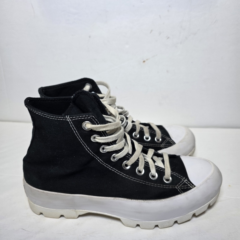 Converse Chuck Taylor All Star Lugged Hi Black Platform Sneakers Women's 8.5 - Picture 4 of 9